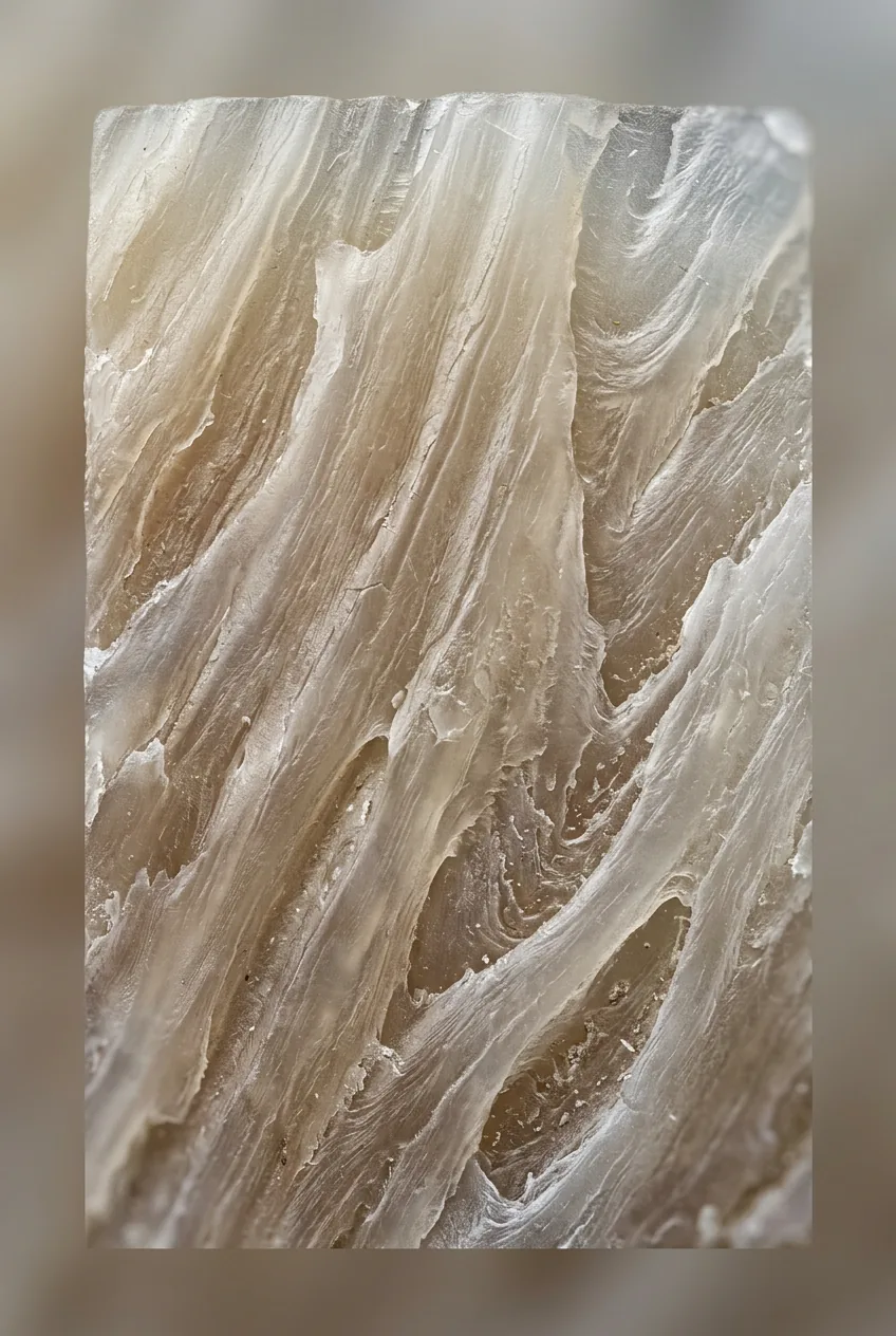Extreme macro view of natural nail plate showing microscopic keratin ridges and surface texture
