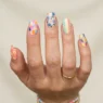 Collection of summer square nail designs showing various colorful manicures on short square shaped nails